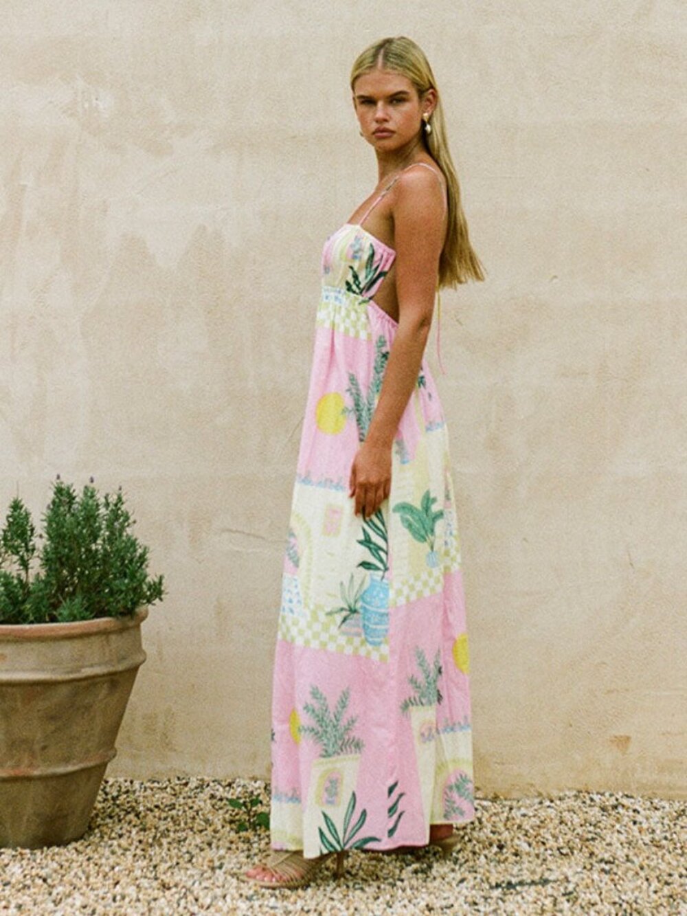 SABO Catie Maxi Dress in Vista Pink